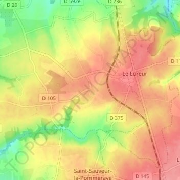 Mappa topografica La Croix Aubert, altitudine, rilievo