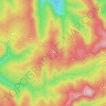 Mappa topografica Callahan, altitudine, rilievo
