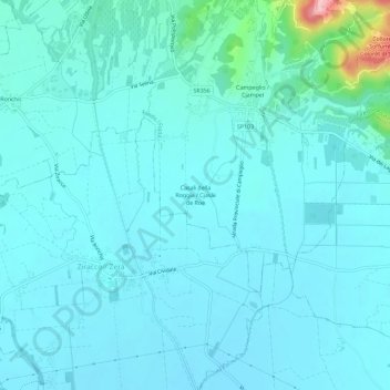 Mappa topografica Casali della Roggia, altitudine, rilievo