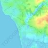 Mappa topografica Les Dunes, altitudine, rilievo
