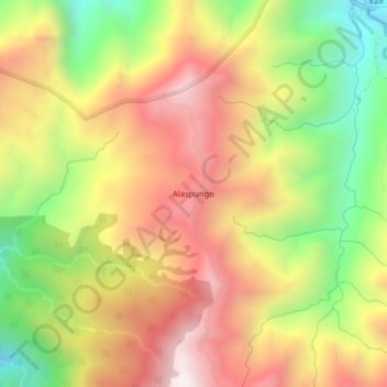 Mappa topografica Alaspungo, altitudine, rilievo
