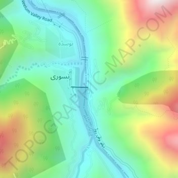 Mappa topografica Welcome to Neelum Valley, altitudine, rilievo