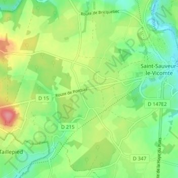 Mappa topografica Le Planitre, altitudine, rilievo