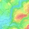 Mappa topografica Oak Hill, altitudine, rilievo