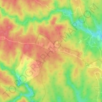 Mappa topografica Joplin, altitudine, rilievo