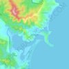 Mappa topografica Merimbula, altitudine, rilievo