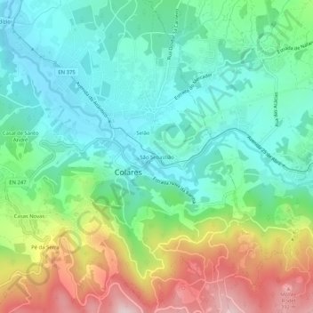 Mappa topografica São Sebastião, altitudine, rilievo