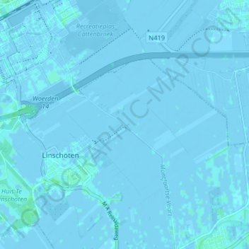 Mappa topografica Cattenbroek, altitudine, rilievo
