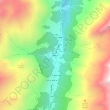 Mappa topografica Satarma, altitudine, rilievo