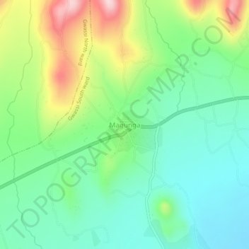 Mappa topografica Magunga, altitudine, rilievo