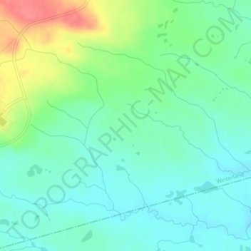 Mappa topografica Burin Peninsula, altitudine, rilievo