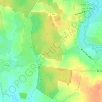 Mappa topografica Bois le Sire, altitudine, rilievo