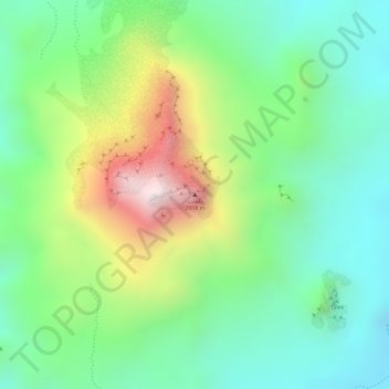 Mappa topografica تاهات, altitudine, rilievo