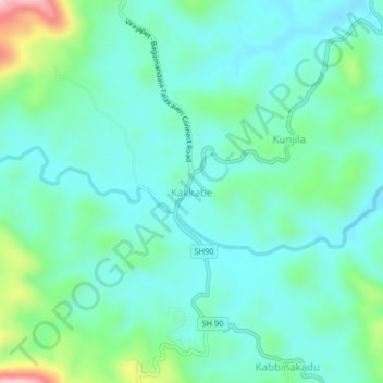 Mappa topografica Kakkabe, altitudine, rilievo