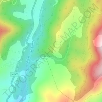 Mappa topografica El Escobanal, altitudine, rilievo