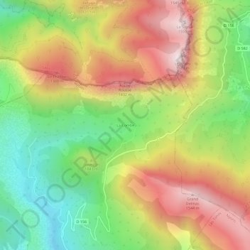 Mappa topografica La Combe, altitudine, rilievo