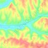 Mappa topografica Gnaw Bone, altitudine, rilievo