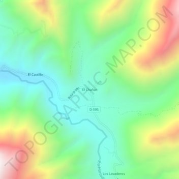 Mappa topografica El Chañar, altitudine, rilievo