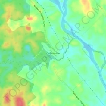 Mappa topografica Cachorrinho, altitudine, rilievo