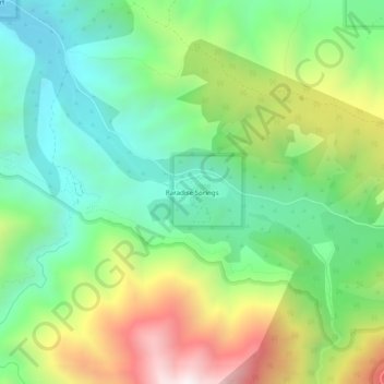 Mappa topografica Paradise Springs, altitudine, rilievo