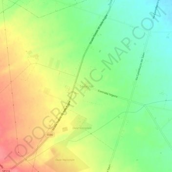 Mappa topografica Segezia, altitudine, rilievo