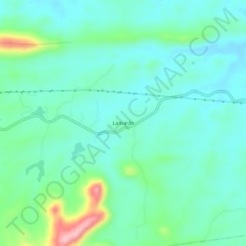 Mappa topografica Lamarão, altitudine, rilievo