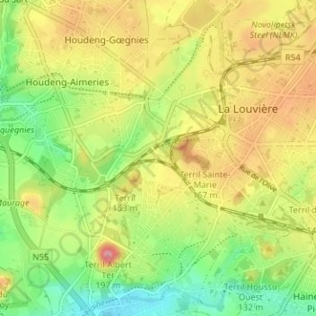 Mappa topografica La Paix, altitudine, rilievo
