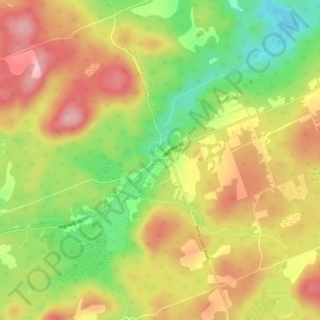 Mappa topografica Wilno, altitudine, rilievo