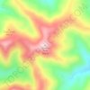 Mappa topografica Queens Peak, altitudine, rilievo