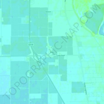 Mappa topografica Tudor, altitudine, rilievo
