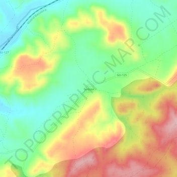 Mappa topografica Guijosa, altitudine, rilievo