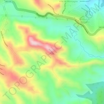 Mappa topografica Topo, altitudine, rilievo