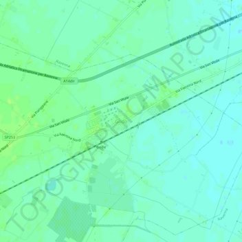 Mappa topografica Godo, altitudine, rilievo
