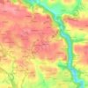 Mappa topografica Kerféles, altitudine, rilievo