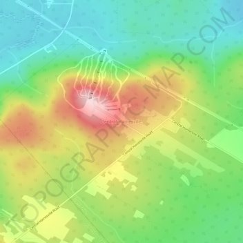 Mappa topografica Central Hainesville, altitudine, rilievo