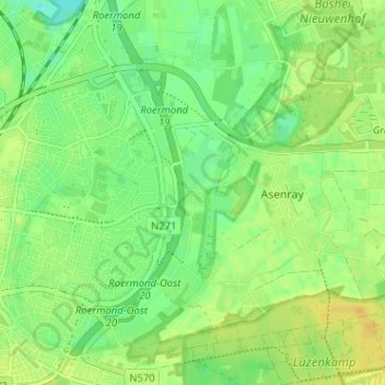Mappa topografica Spik, altitudine, rilievo