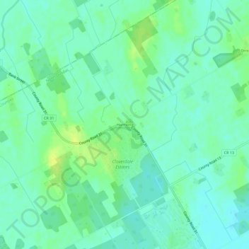 Mappa topografica Harmony, altitudine, rilievo