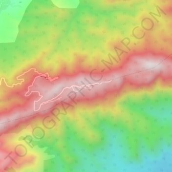 Mappa topografica Cherat, altitudine, rilievo
