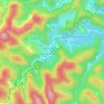 Mappa topografica Santa Maria, altitudine, rilievo