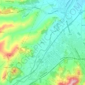 Mappa topografica Morro, altitudine, rilievo