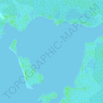 Mappa topografica First Bay, altitudine, rilievo