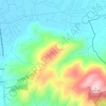 Mappa topografica Sepoltaglia, altitudine, rilievo