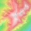 Mappa topografica Monte Cornetto, altitudine, rilievo