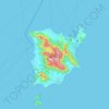 Mappa topografica Ko Samui, altitudine, rilievo