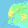 Mappa topografica Dolores, altitudine, rilievo