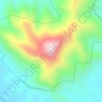 Mappa topografica Mount Perry, altitudine, rilievo