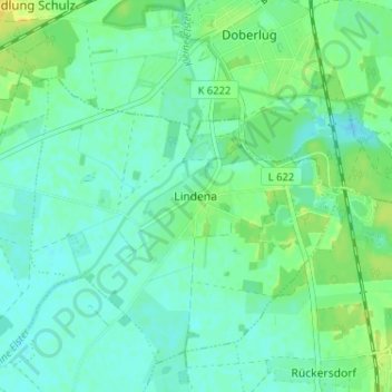 Mappa topografica Lindena, altitudine, rilievo