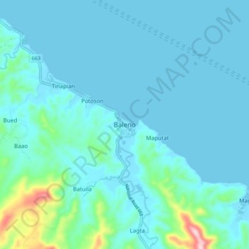 Mappa topografica Baleno, altitudine, rilievo