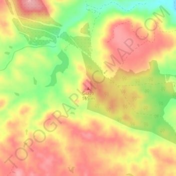 Mappa topografica Guizo, altitudine, rilievo