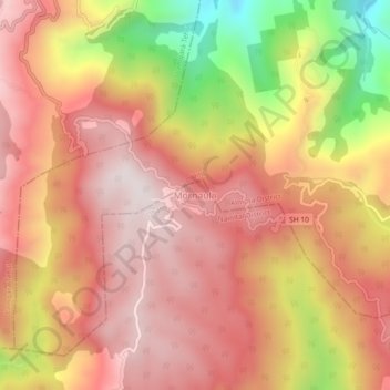 Mappa topografica Mornaula, altitudine, rilievo